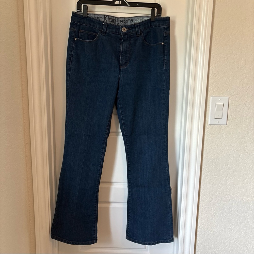 Calvin Klein Women's Dark Blue Flare Jeans